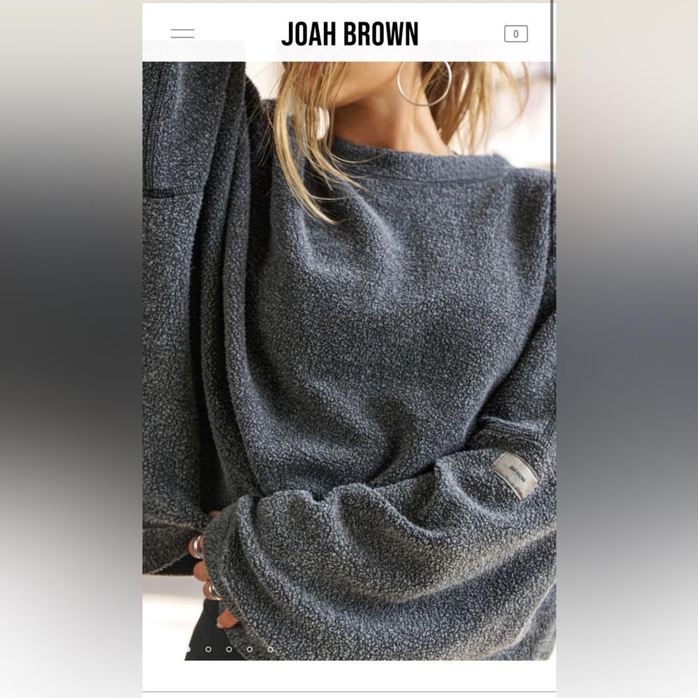 Joah Brown Sherpa pullover - Picture 2 of 10